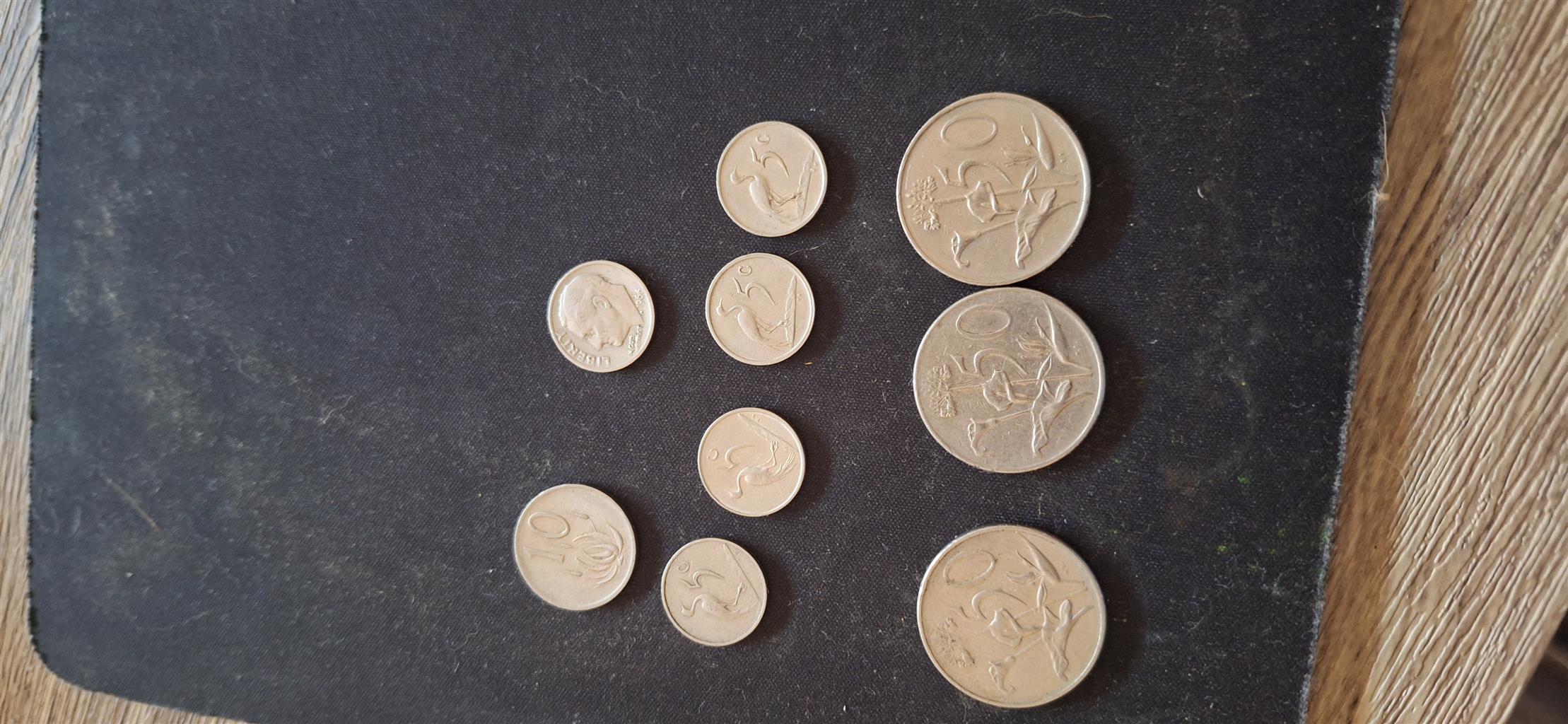 Old South African 5c and 10c coins for sale Old South African 5c and 10c coins for sale