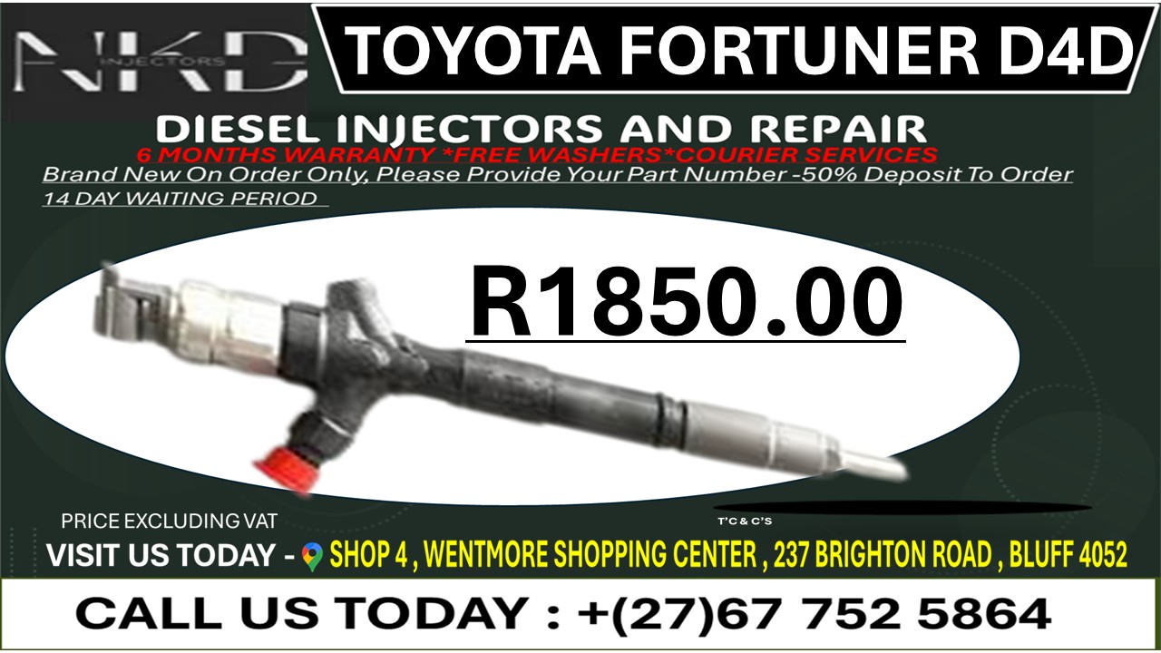 Toyota Fortuner 1KD Diesel Fuel Injectors - Private Seller Toyota Fortuner 1KD Diesel Fuel Injectors - Private Seller