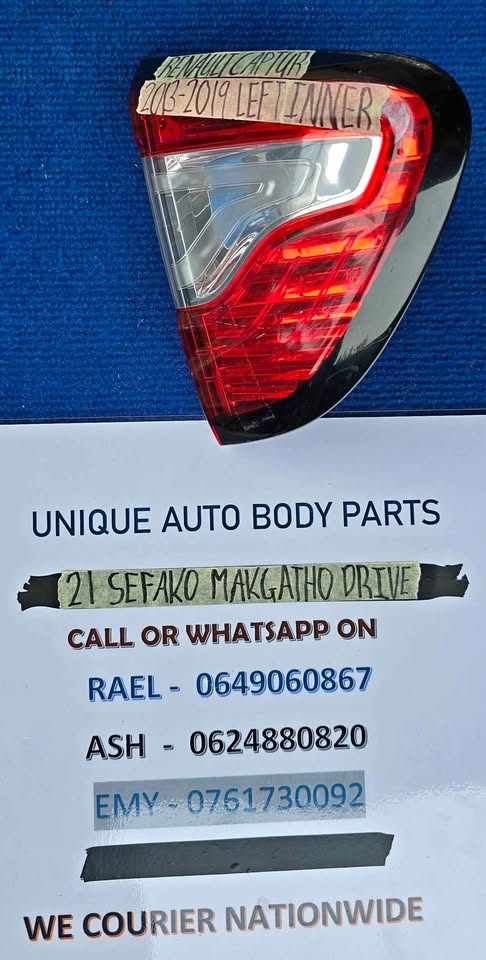 Renault Captur 2013 - 2019 Inner Left Tail Light - Private Seller Renault Captur 2013 - 2019 Inner Left Tail Light - Private Seller