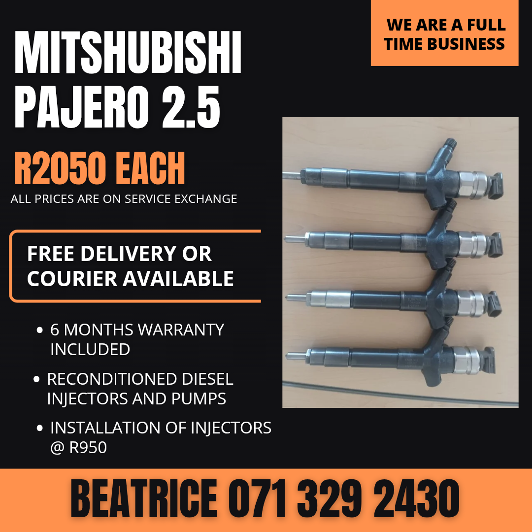 MITSHUBISHI PAJERO 2.5 INJECTORS FOR SALE WITH WARRANTY - Private Seller