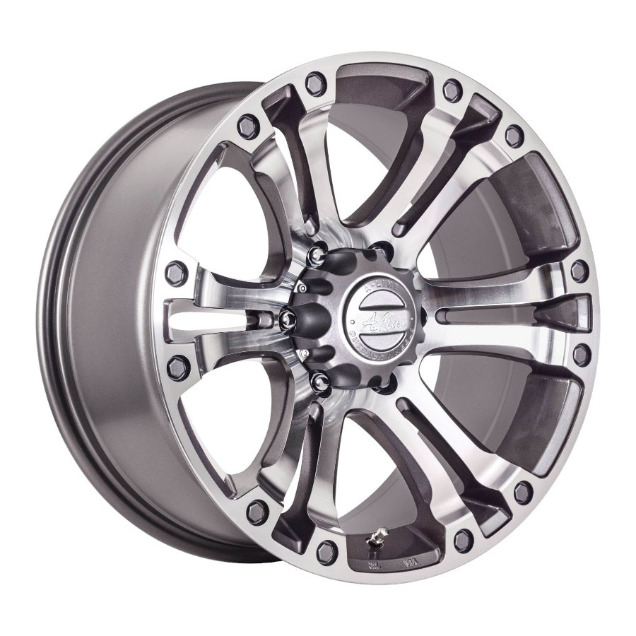 17″ A-Line Granite 5/120 Gunmetal Machine Face Alloy Wheels