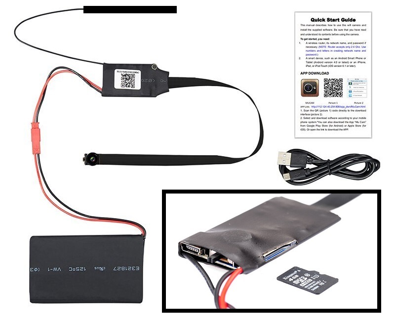 Wearable Mini WiFi Hidden Spy Camera HD Video Recorder Motion Sensor & More. NEW