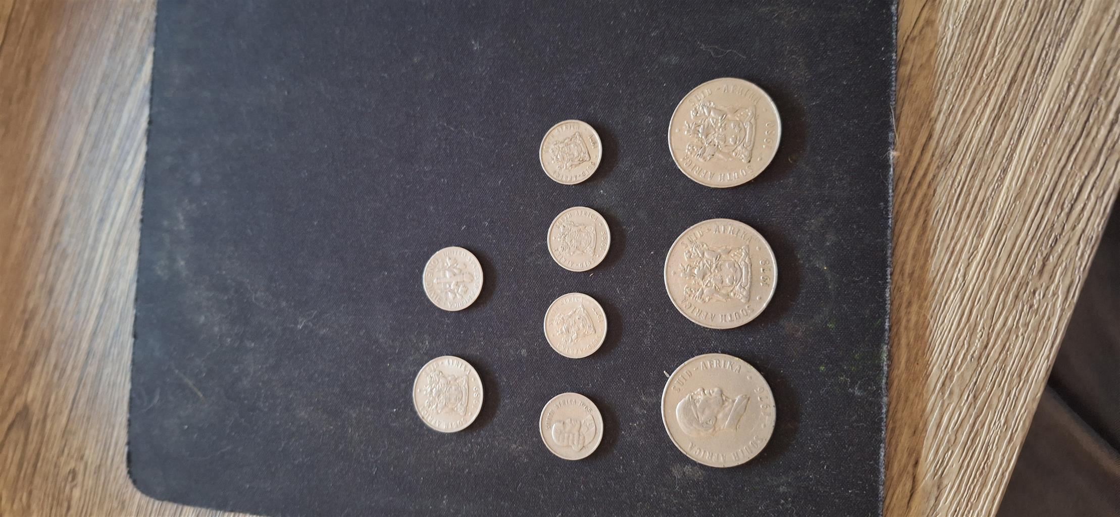 Old South African 5c and 10c coins for sale