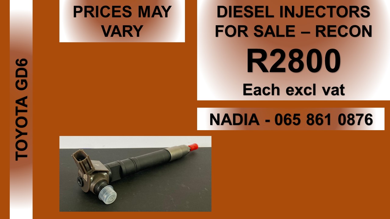 TOYOTA GD6 DIESEL INJECTORS FOR SALE OR TO RECON NATIONWIDE - Private Seller TOYOTA GD6 DIESEL INJECTORS FOR SALE OR TO RECON NATIONWIDE - Private Seller