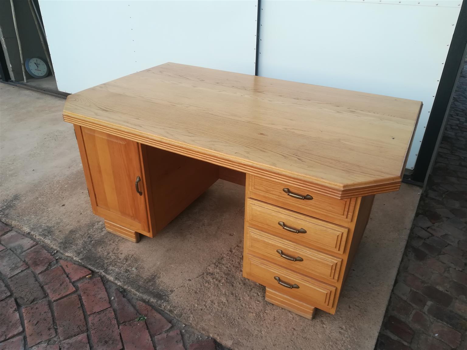 large solid wood office desk