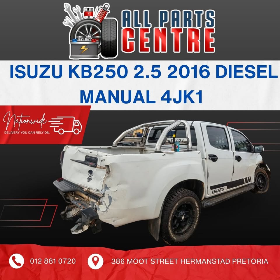 Isuzu KB250 2.5 Diesel 4JK1 2016 Manual Stripping for Spares - Private Seller Isuzu KB250 2.5 Diesel 4JK1 2016 Manual Stripping for Spares - Private Seller