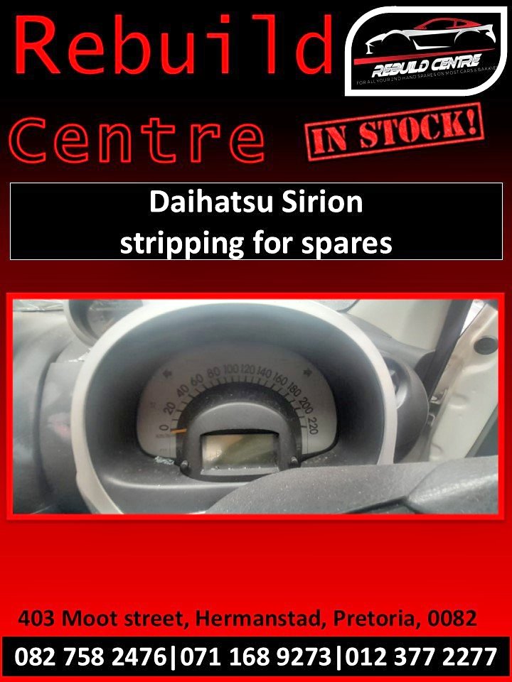Daihatsu Sirion Cluster for sale - Private Seller Daihatsu Sirion Cluster for sale - Private Seller