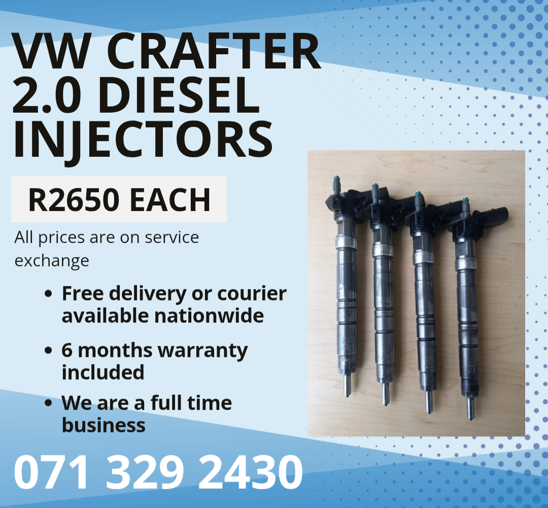VW CRAFTER 2.0 INJECTORS FOR SALE WITH WARRANTY INCLUDED - Private Seller VW CRAFTER 2.0 INJECTORS FOR SALE WITH WARRANTY INCLUDED - Private Seller