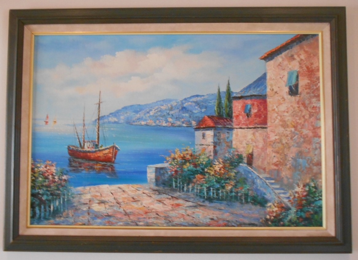 Medium genuine oil painting.