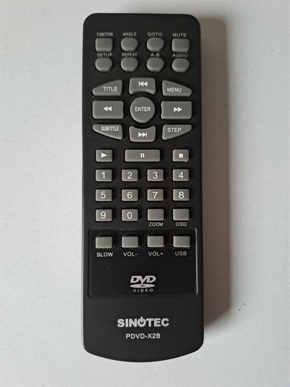 Remote Control SINOTEC PDVD-X2B for Portable DVD Player. In good working Conditi Remote Control SINOTEC PDVD-X2B for Portable DVD Player. In good working Conditi