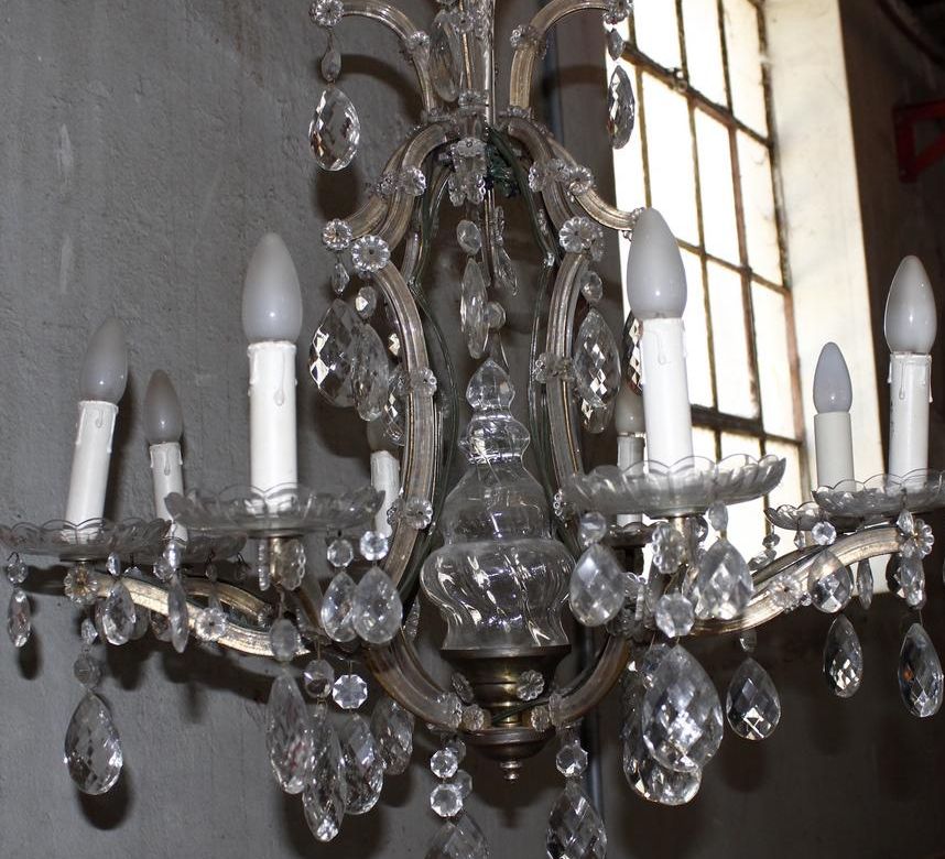 Antique crystal chandeliers