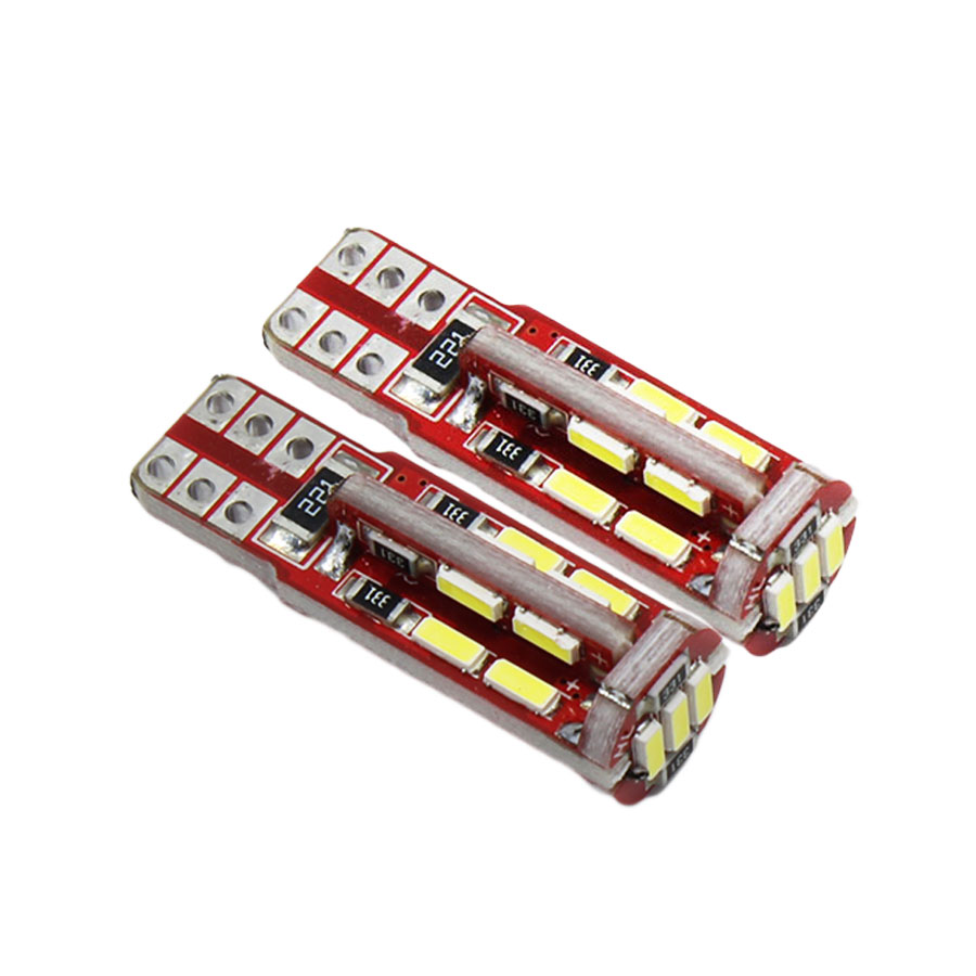 T10 LED Bulbs – 19 LED SMD Design with cancellor – white (pair)