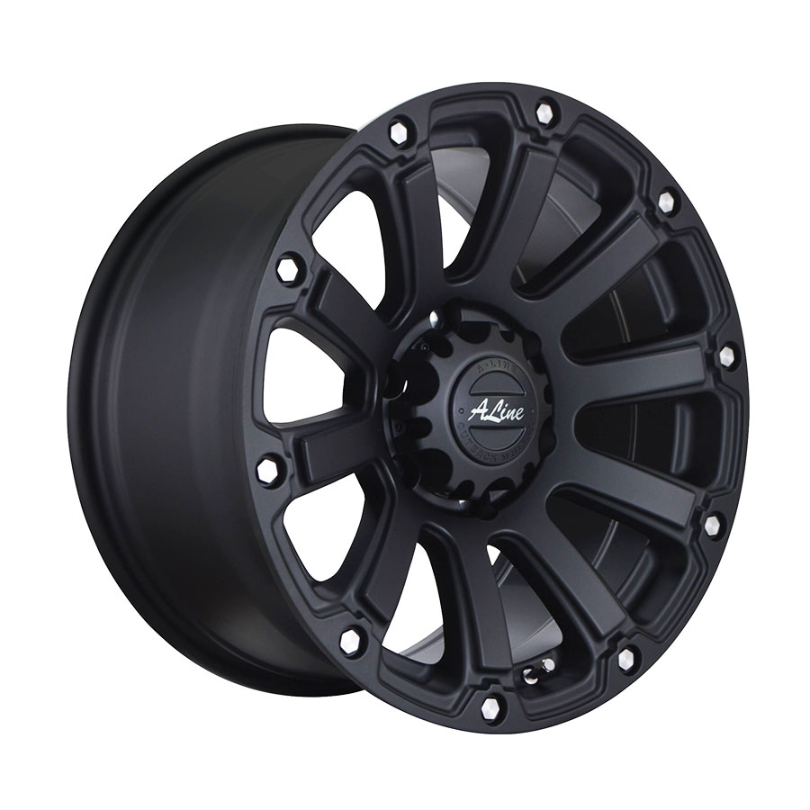 17″ A-Line Destroyer 6/139 Satin Black Alloy Wheels
