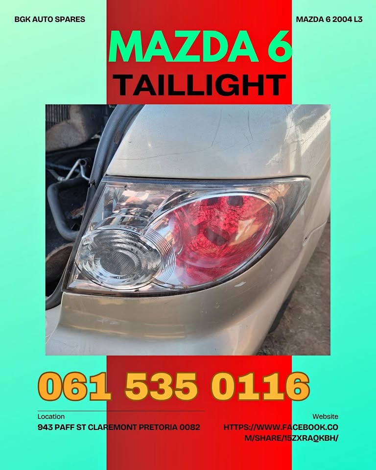 Mazda 6 taillight Call me for more spares - Private Seller Mazda 6 taillight Call me for more spares - Private Seller