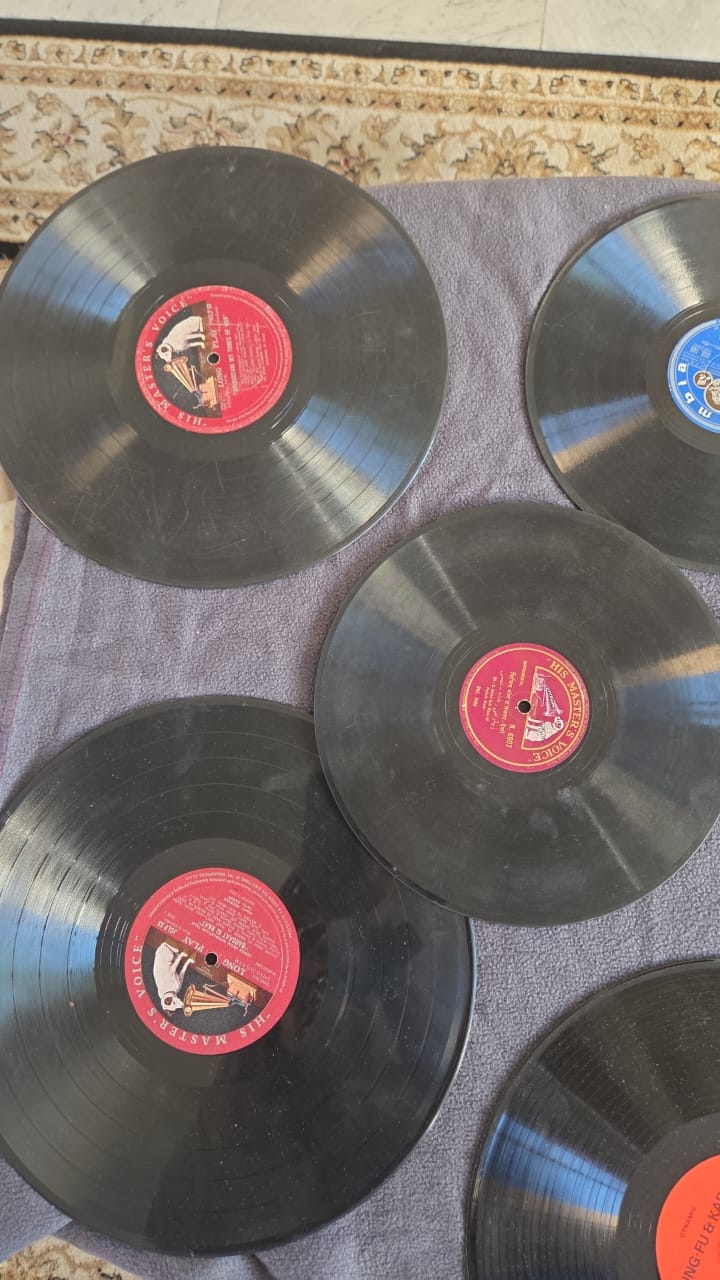Old vinyl Indian records without cover Old vinyl Indian records without cover