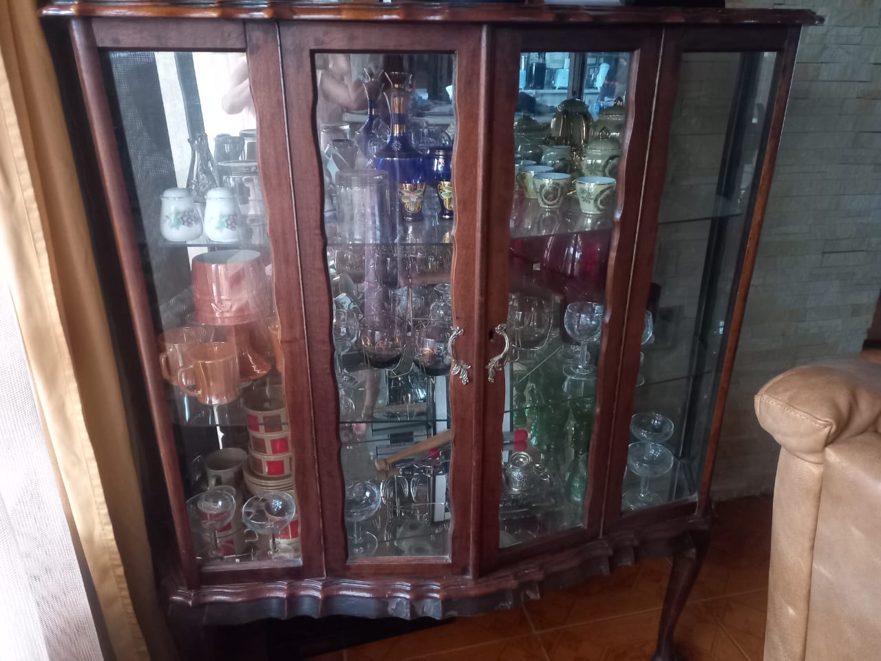 Antique Glass Display Cupboard