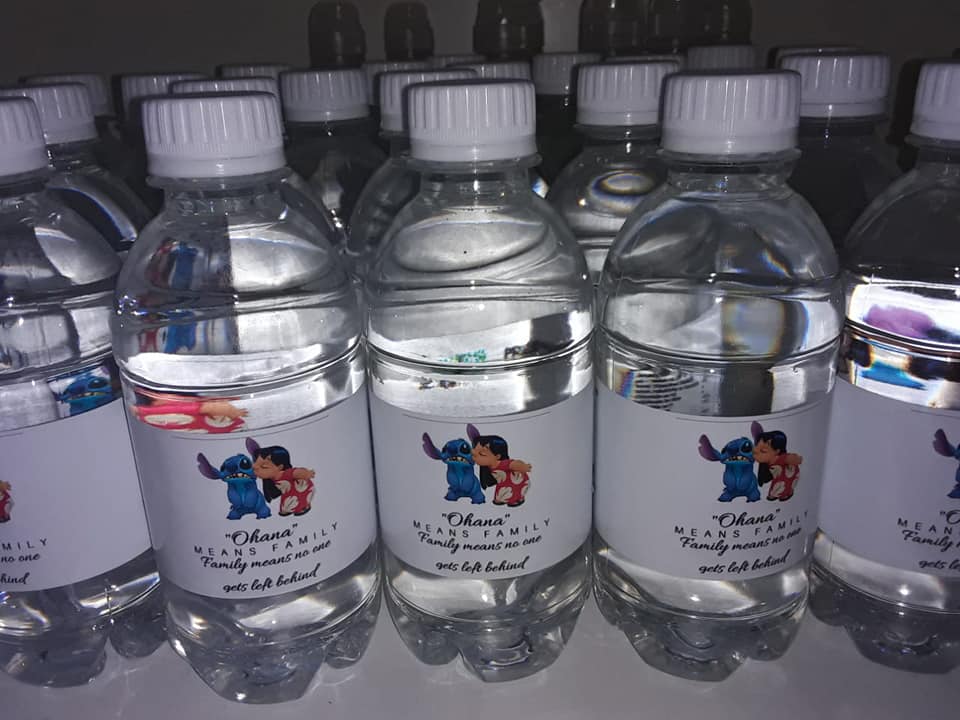 Weding Waters with personalised labels