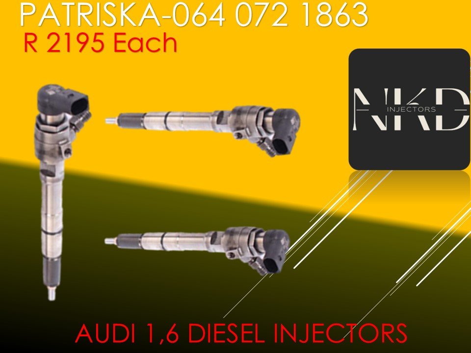 AFFORDABLE DIESEL INJECTORS FOR AUDI 1,6 INJECTORS FOR SALE - Private Seller AFFORDABLE DIESEL INJECTORS FOR AUDI 1,6 INJECTORS FOR SALE - Private Seller