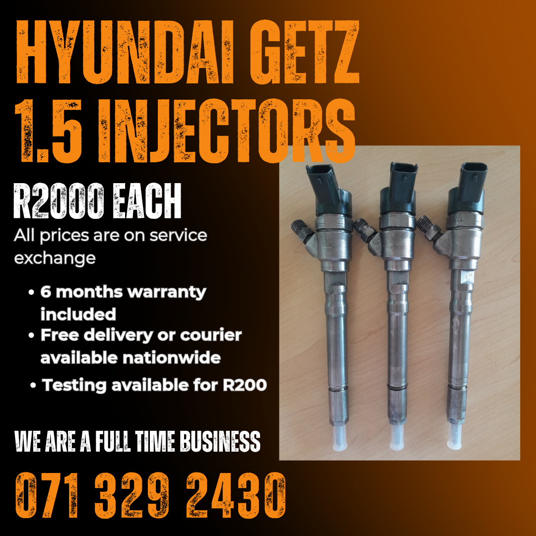 HYUNDAI GETZ 1.5 DIESEL INJECTORS FOR SALE WITH WARRANTY - Private Seller HYUNDAI GETZ 1.5 DIESEL INJECTORS FOR SALE WITH WARRANTY - Private Seller