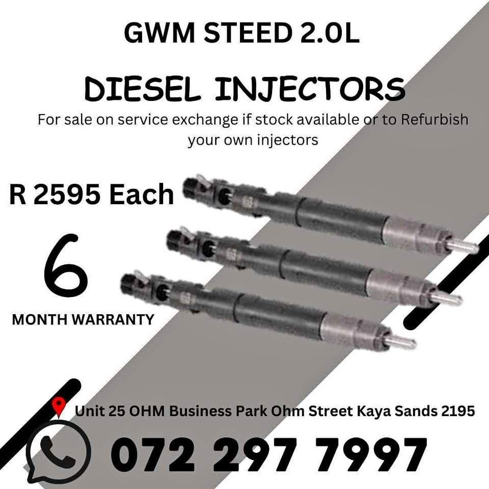 GWM Steed 2L Diesel Injector for sale on service exchange or to recon