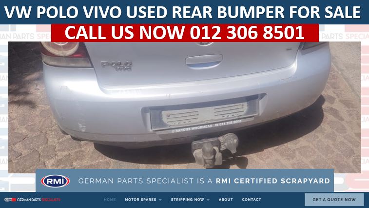 VW POLO VIVO USED REAR BUMPER FOR SALE - Private Seller VW POLO VIVO USED REAR BUMPER FOR SALE - Private Seller