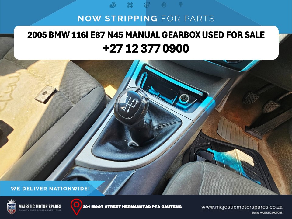 BMW 116I E87 5-Speed Manual Gearbox Used for Sale - Private Seller BMW 116I E87 5-Speed Manual Gearbox Used for Sale - Private Seller