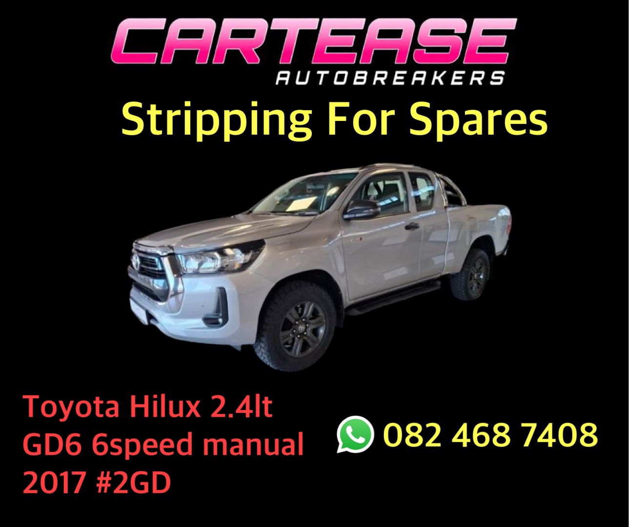 2017 Toyota Hilux 2.4 GD6 6 Speed Manual #2GD Stripping For Spares - Private Seller 2017 Toyota Hilux 2.4 GD6 6 Speed Manual #2GD Stripping For Spares - Private Seller