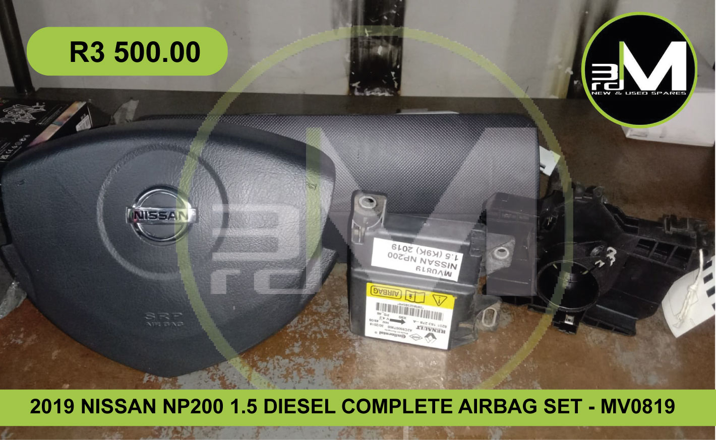 2019 NISSAN NP200 1.5 DIESEL COMPLETE AIRBAG SET - MV0819 - Private Seller 2019 NISSAN NP200 1.5 DIESEL COMPLETE AIRBAG SET - MV0819 - Private Seller