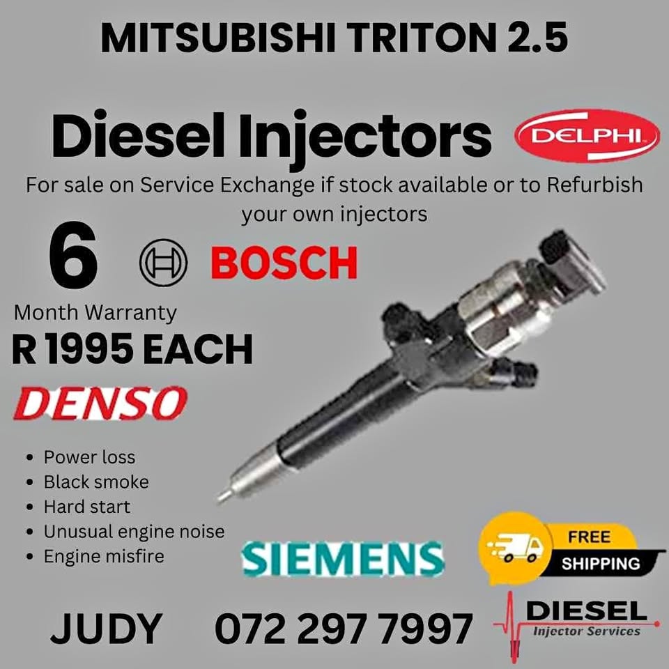 Mitsubishi Triton 2.5 Diesel Injector for sale on service exchange or to recon Mitsubishi Triton 2.5 Diesel Injector for sale on service exchange or to recon