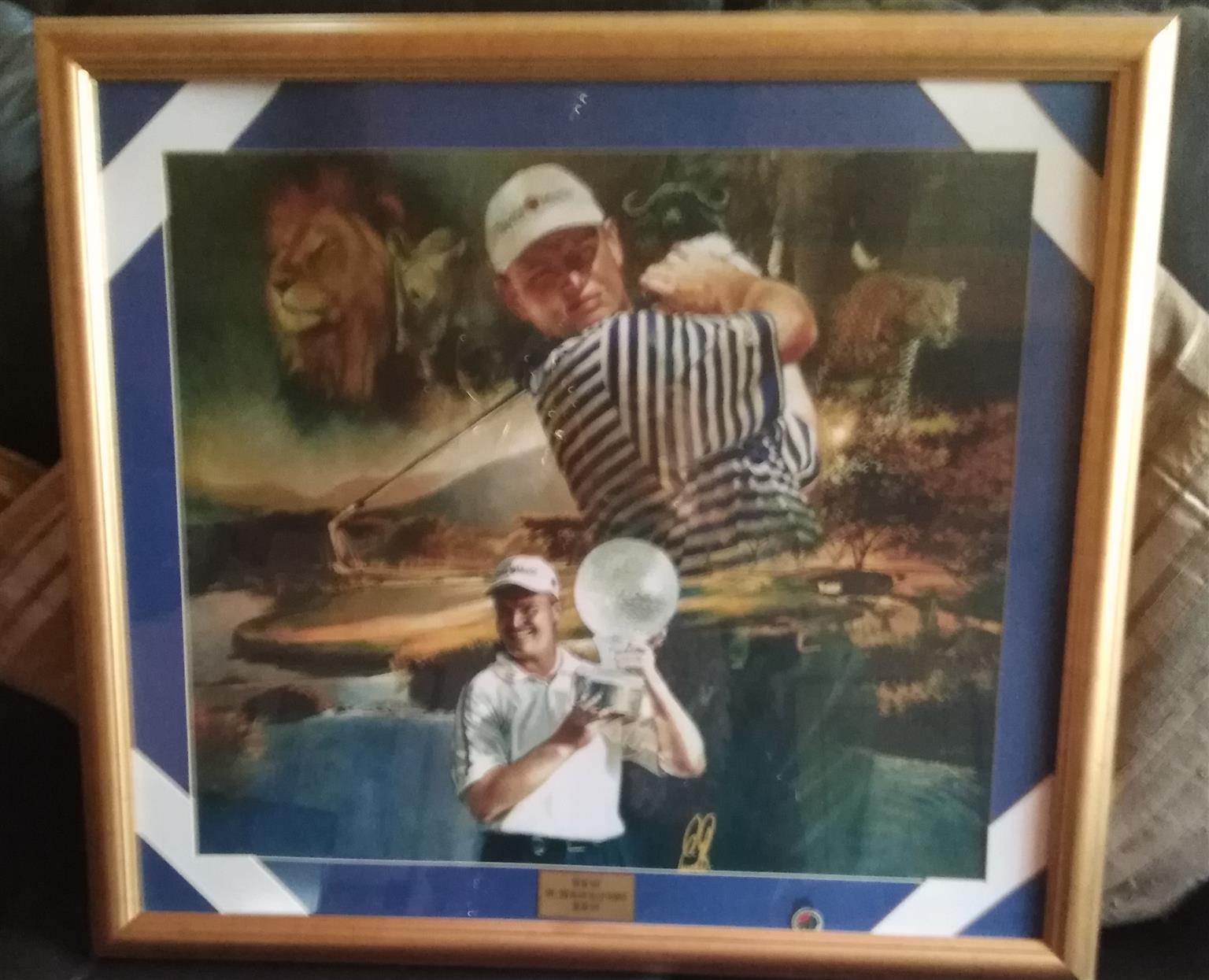 Signed Earnie Els Portrait  – The Big Easy 1999 – 2000 Million Dollar Champion Signed Earnie Els Portrait  – The Big Easy 1999 – 2000 Million Dollar Champion