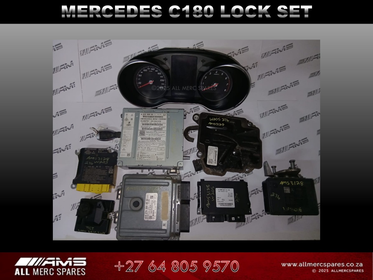 Mercedes C180 Lock Set – Genuine Replacement Parts - Private Seller Mercedes C180 Lock Set – Genuine Replacement Parts - Private Seller