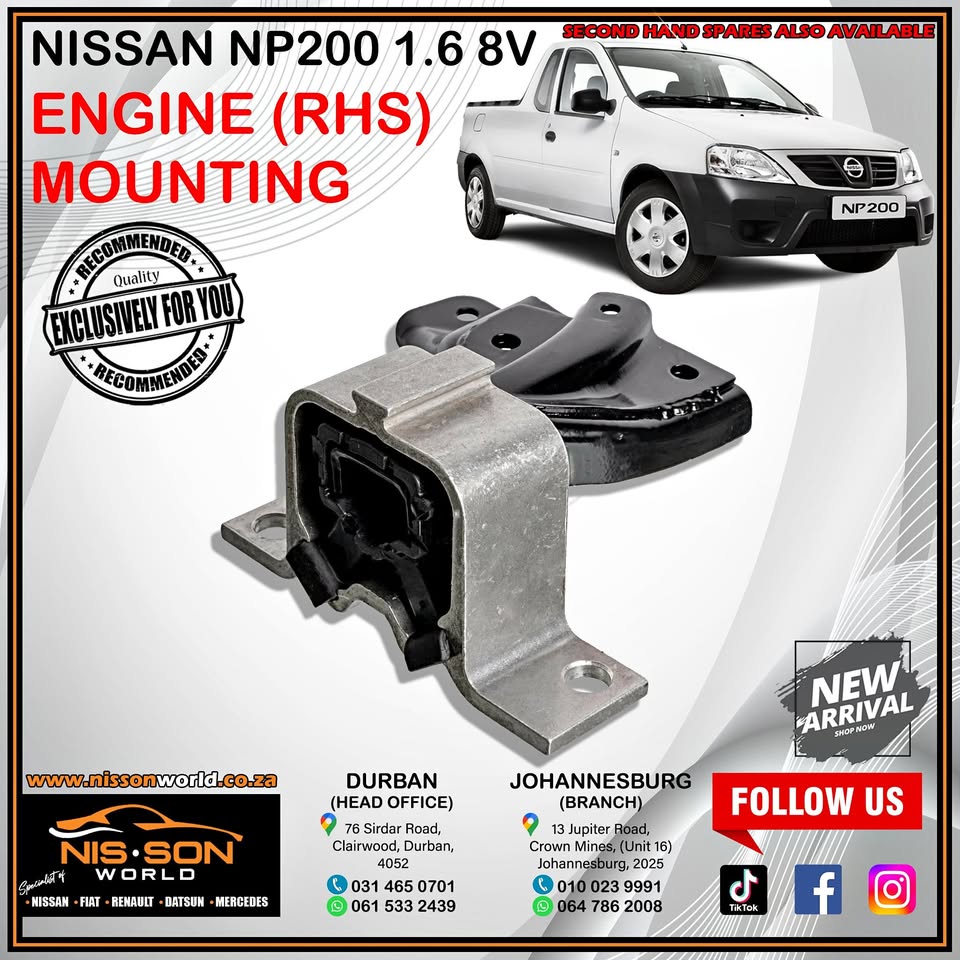 NISSAN NP200 1.6 8V ENGINE MOUNTING (RHS) - Private Seller
