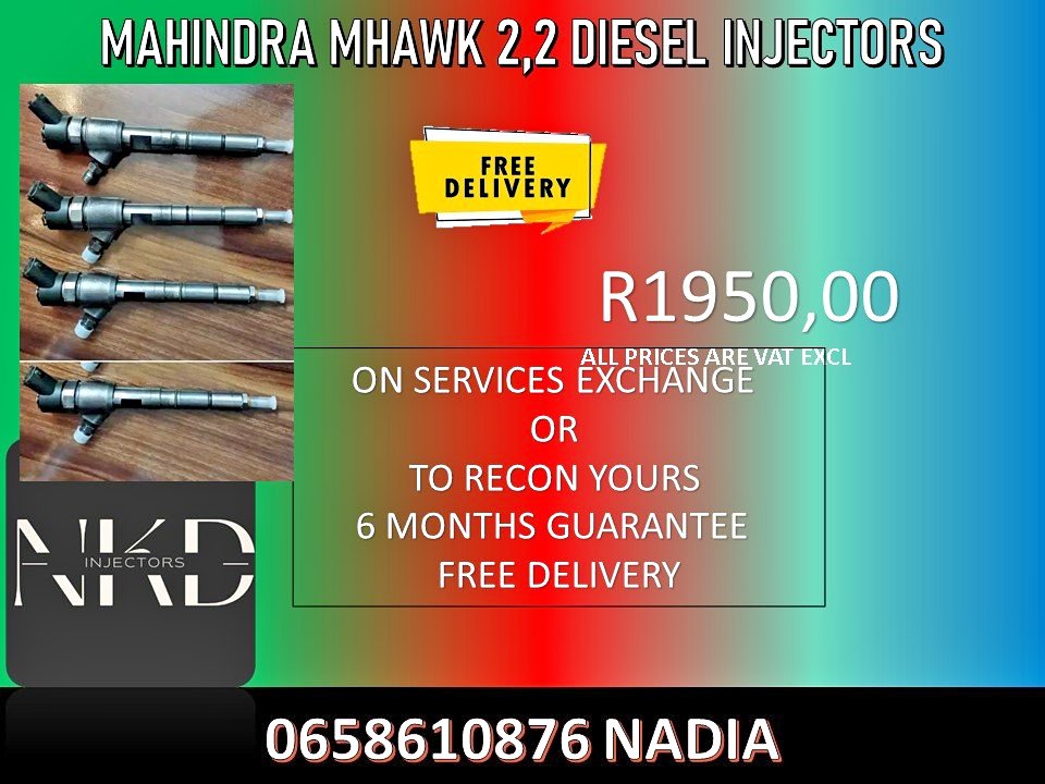 MAHINDRA MHAWK 2.2 DIESEL INJECTORS -WE SELL ON EXCHANGE - Private Seller MAHINDRA MHAWK 2.2 DIESEL INJECTORS -WE SELL ON EXCHANGE - Private Seller