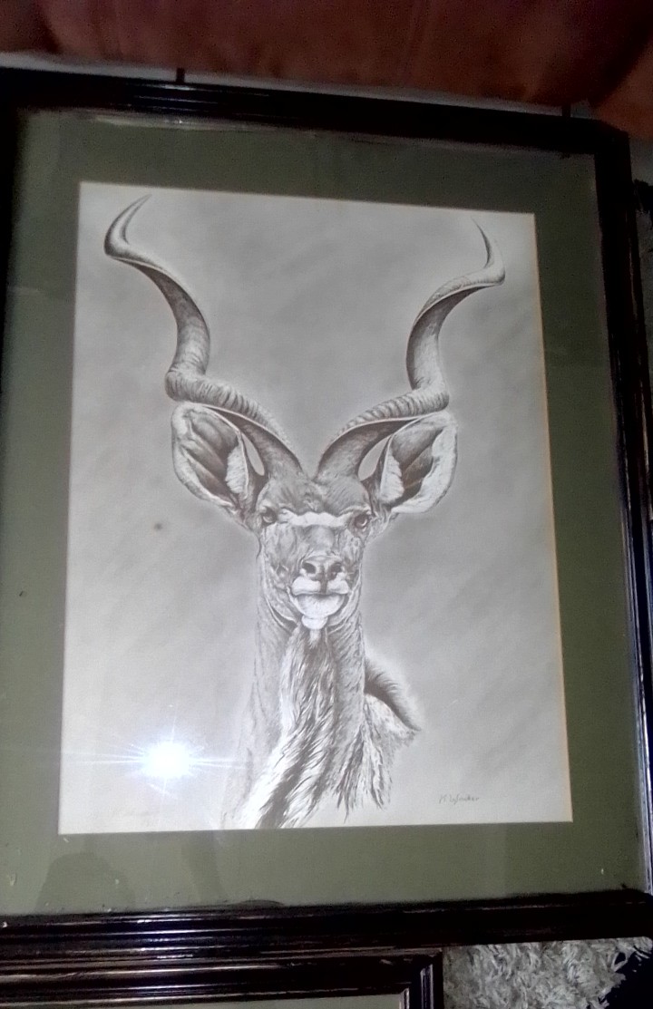 1981 K. Wacker signed Framed print. Frame measures 69cm x 55cm
