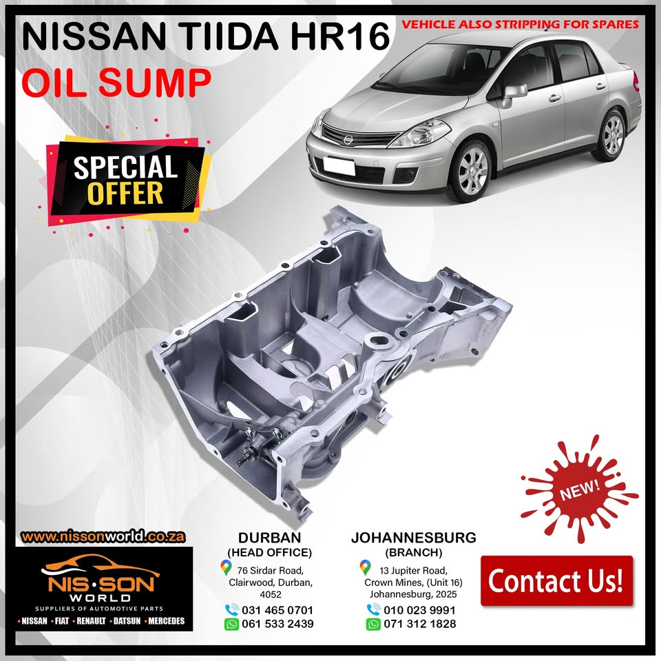 NISSAN TIIDA HR16 OIL SUMP - Private Seller