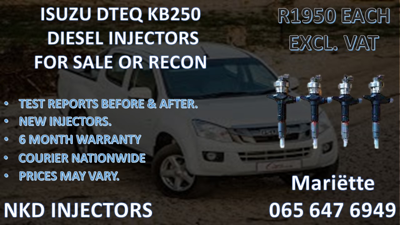 KB250 DTEQ ISUZU injectors - Private Seller KB250 DTEQ ISUZU injectors - Private Seller