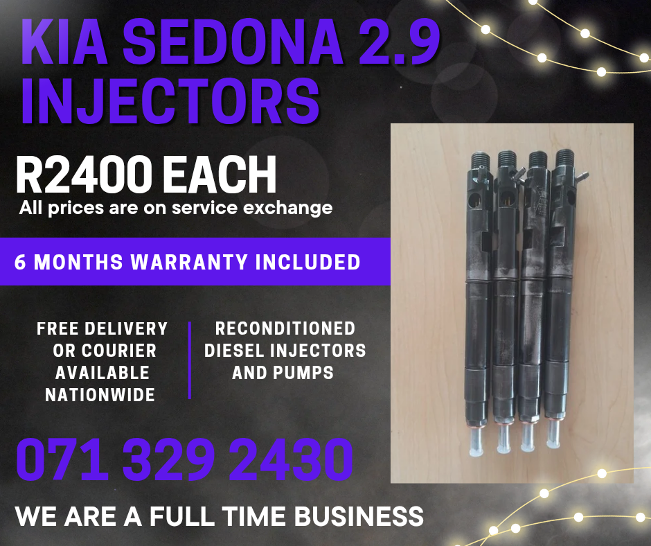 KIA SEDONA 2.9 INJECTORS FOR SALE WITH WARRANTY INCLUDED - Private Seller KIA SEDONA 2.9 INJECTORS FOR SALE WITH WARRANTY INCLUDED - Private Seller