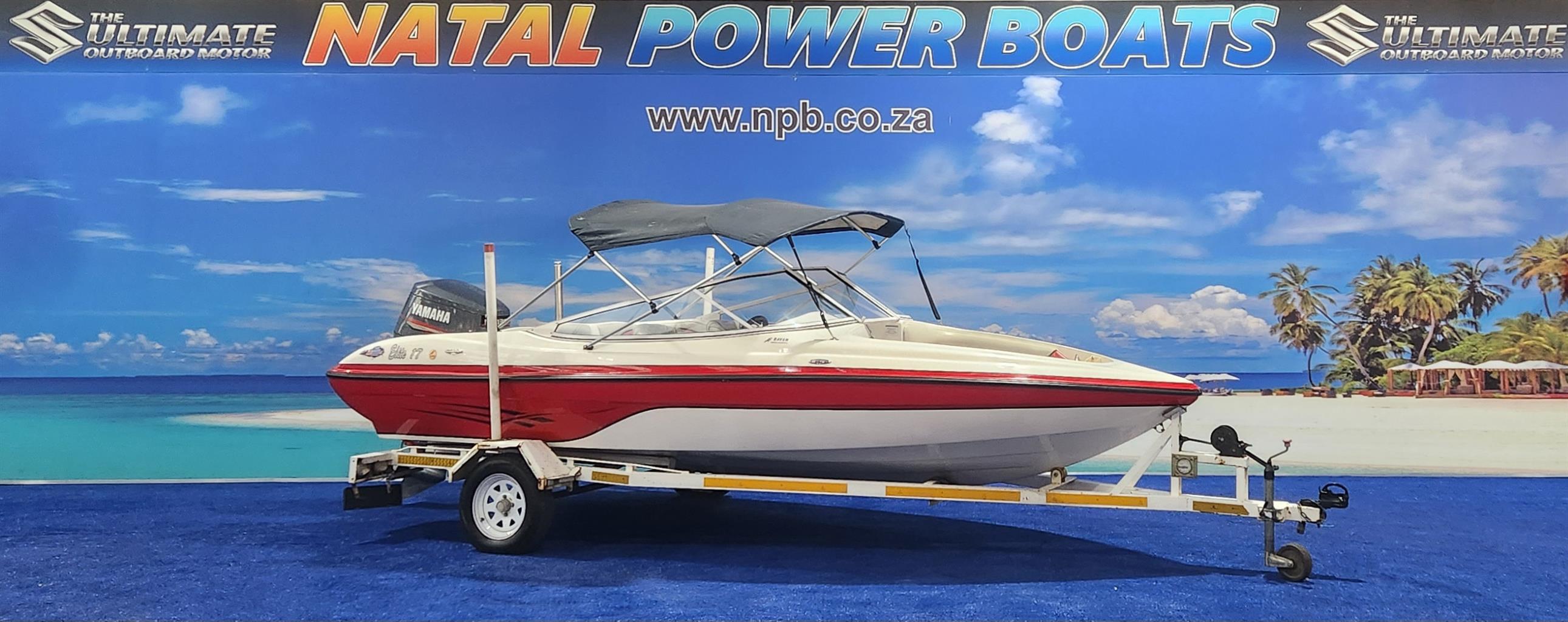 RAVEN ELITE 17 FT ON TRAILER 130 HP YAMAHA 2 STROKE