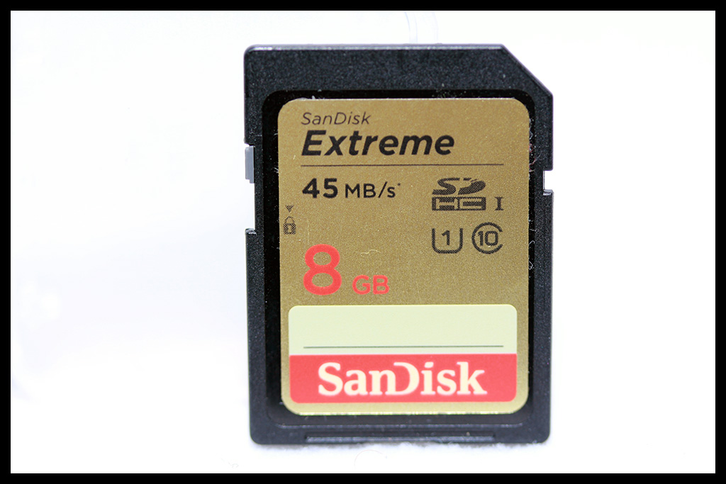 SanDisk Extreme 8GB SDHC – Class 10 @ 45MB/s