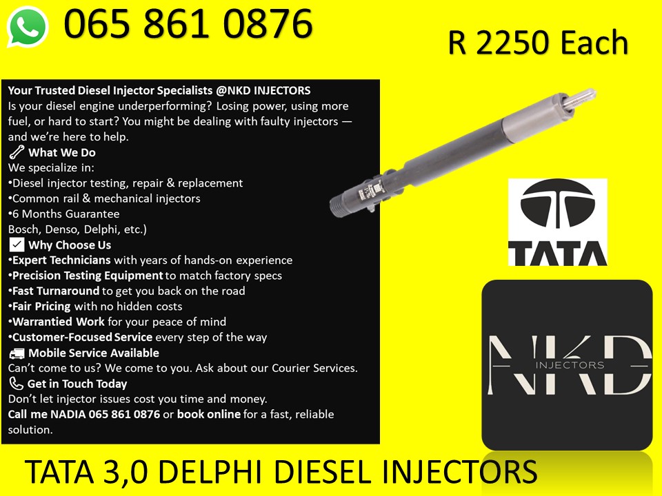 TATA 3.0 DIESEL INJECTORS FOR SALE OR RECON - Private Seller TATA 3.0 DIESEL INJECTORS FOR SALE OR RECON - Private Seller