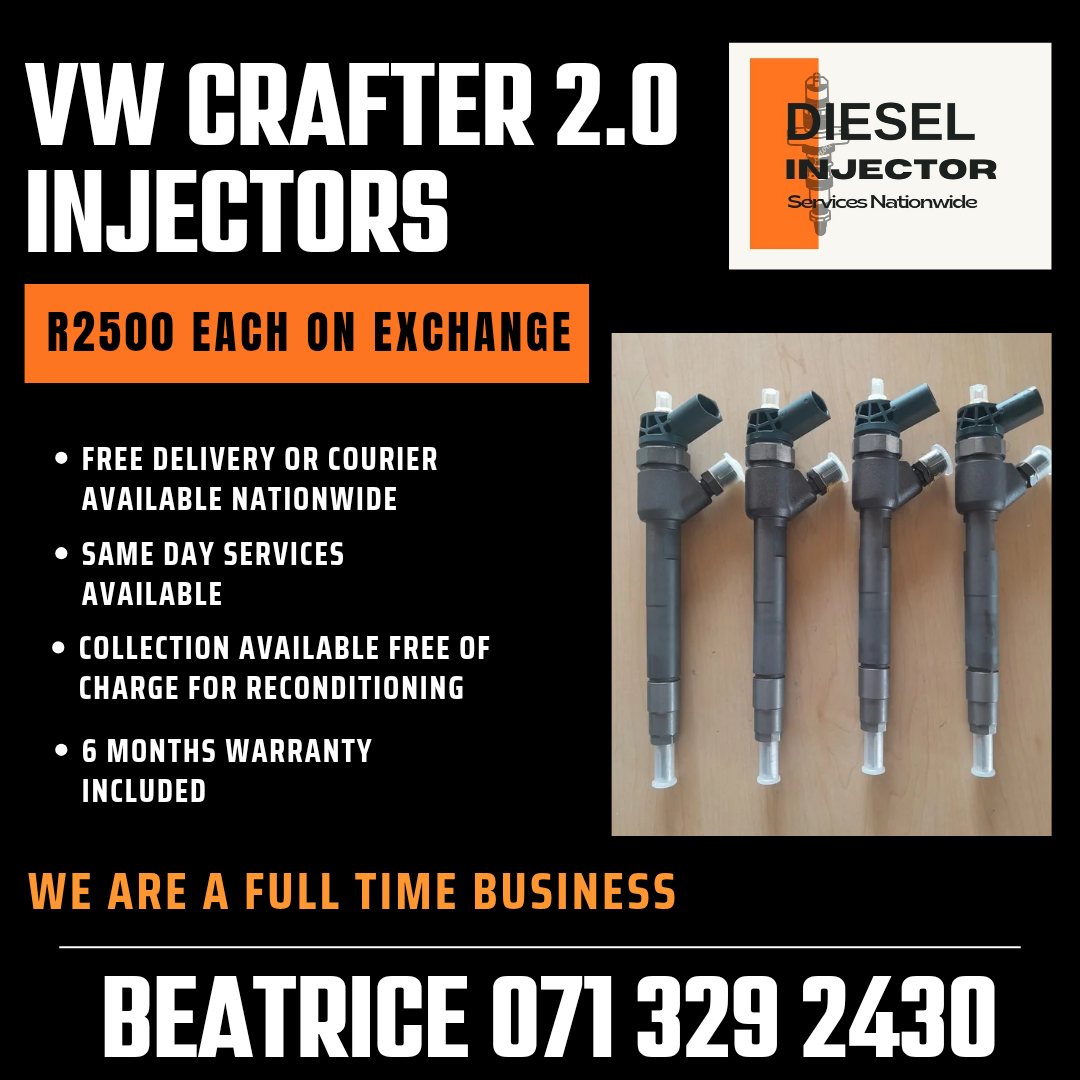 VW CRAFTER 2.0 DIESEL INJECTORS FOR SALE WITH WARRANTY - Private Seller VW CRAFTER 2.0 DIESEL INJECTORS FOR SALE WITH WARRANTY - Private Seller