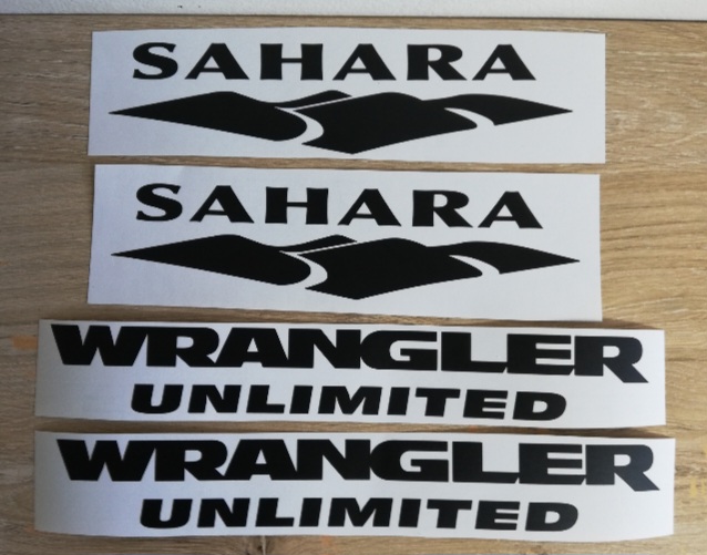 Jeep Wrangler Sahara side fender stickers decals - Private Seller