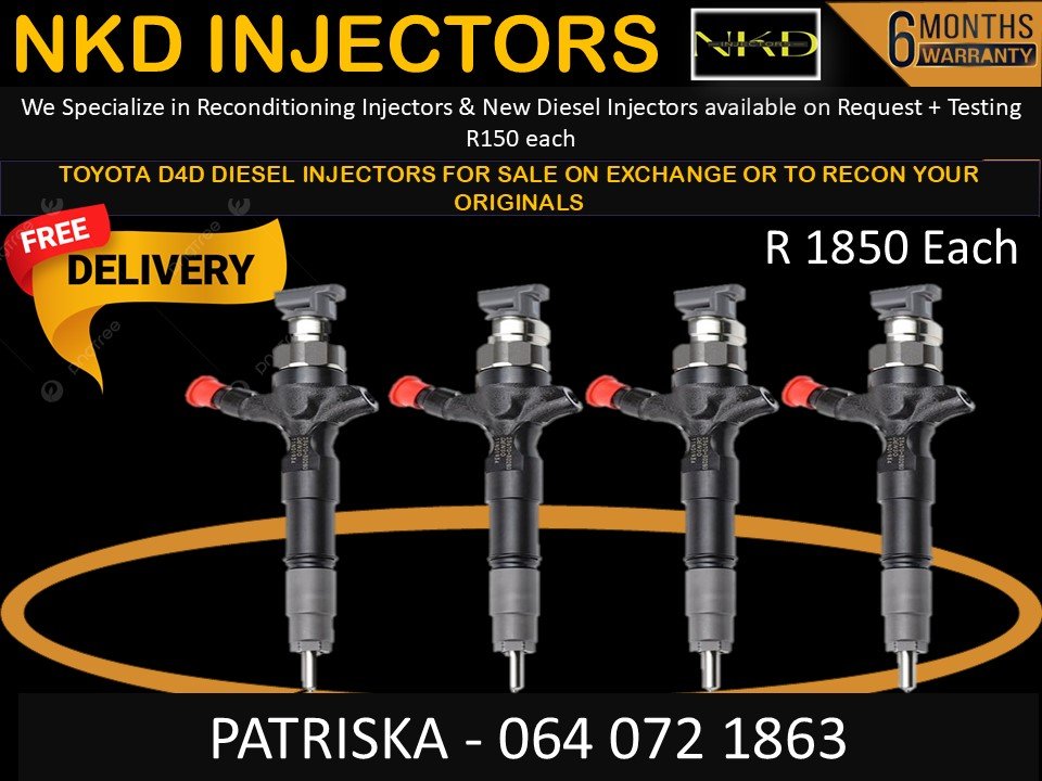 TOYOTA D4D DIESEL INJECTORS FOR SALE - Private Seller TOYOTA D4D DIESEL INJECTORS FOR SALE - Private Seller