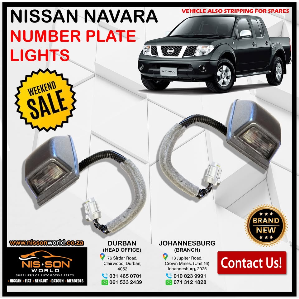 NISSAN NAVARA NUMBER PLATE LIGHTS - Private Seller
