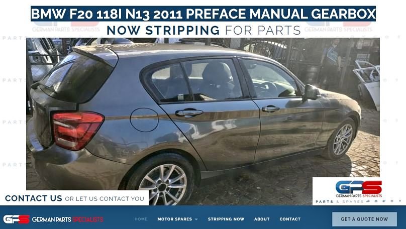 BMW F20 118i (N13 ENGINE) 2011 PREFACE MANUAL GEARBOX USED SPARES AND USED PARTS FOR SALE - Private Seller BMW F20 118i (N13 ENGINE) 2011 PREFACE MANUAL GEARBOX USED SPARES AND USED PARTS FOR SALE - Private Seller