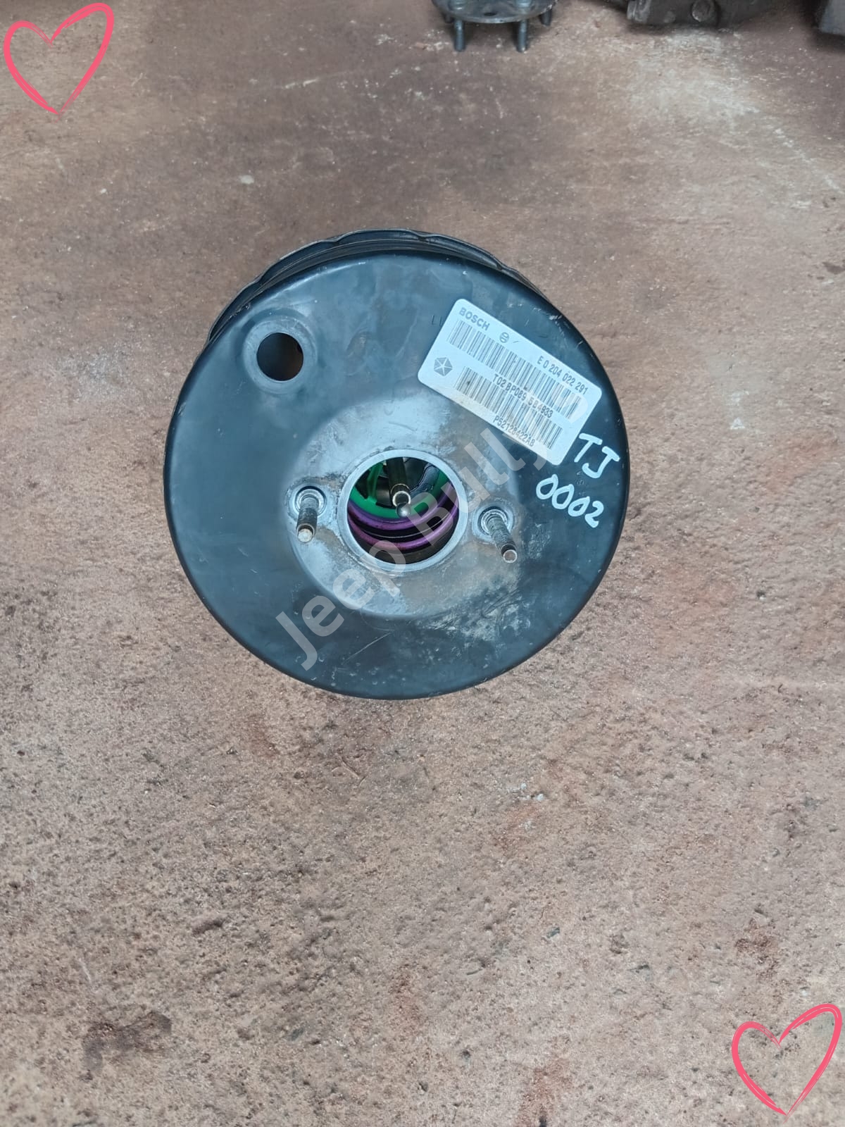Brake Booster Jeep Wrangler TJ Used 0100353425 - Private Seller Brake Booster Jeep Wrangler TJ Used 0100353425 - Private Seller
