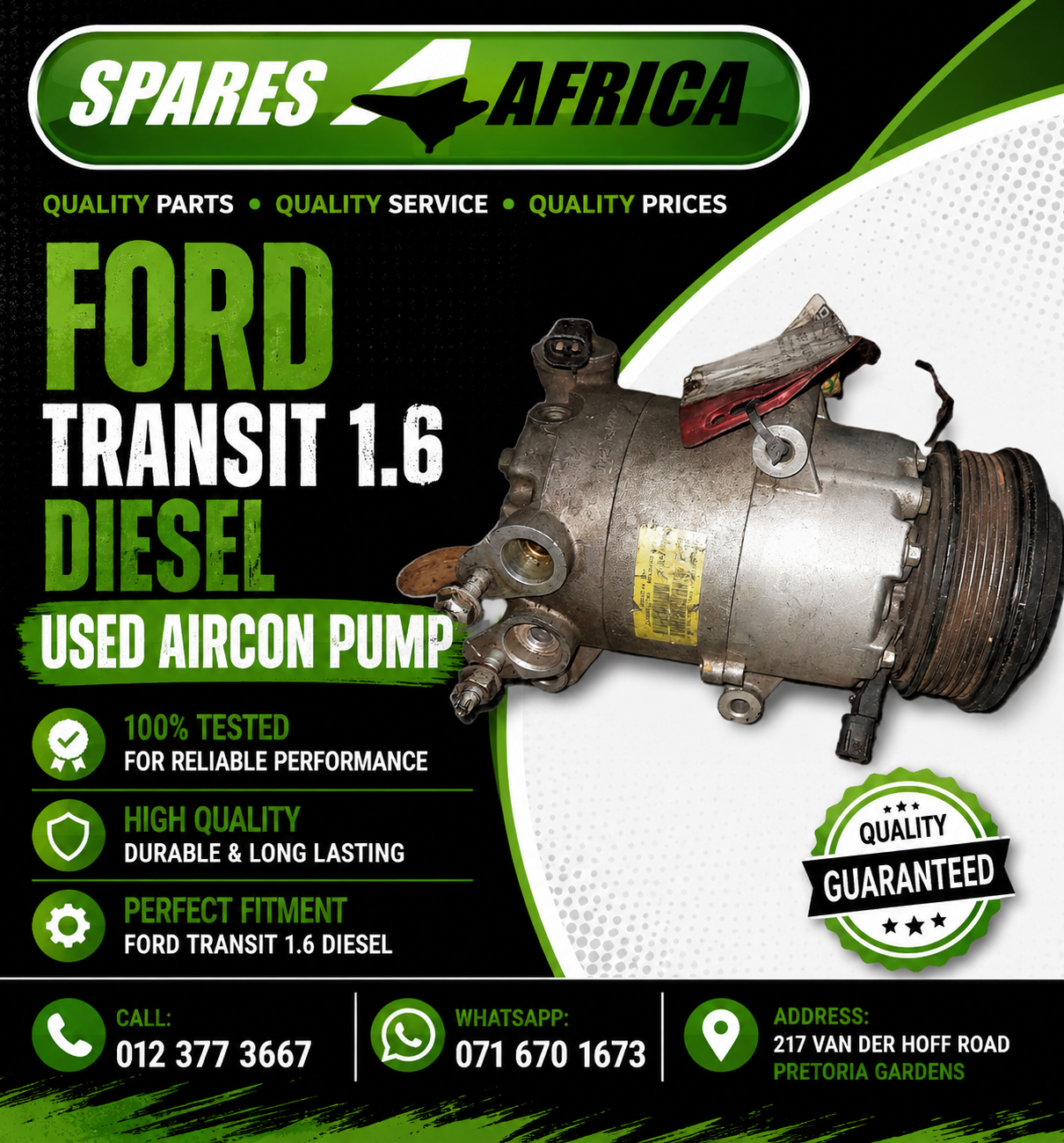 USED AIRCON PUMP FORD TRANSIT 1.6 DIESEL FOR SALE - Private Seller USED AIRCON PUMP FORD TRANSIT 1.6 DIESEL FOR SALE - Private Seller