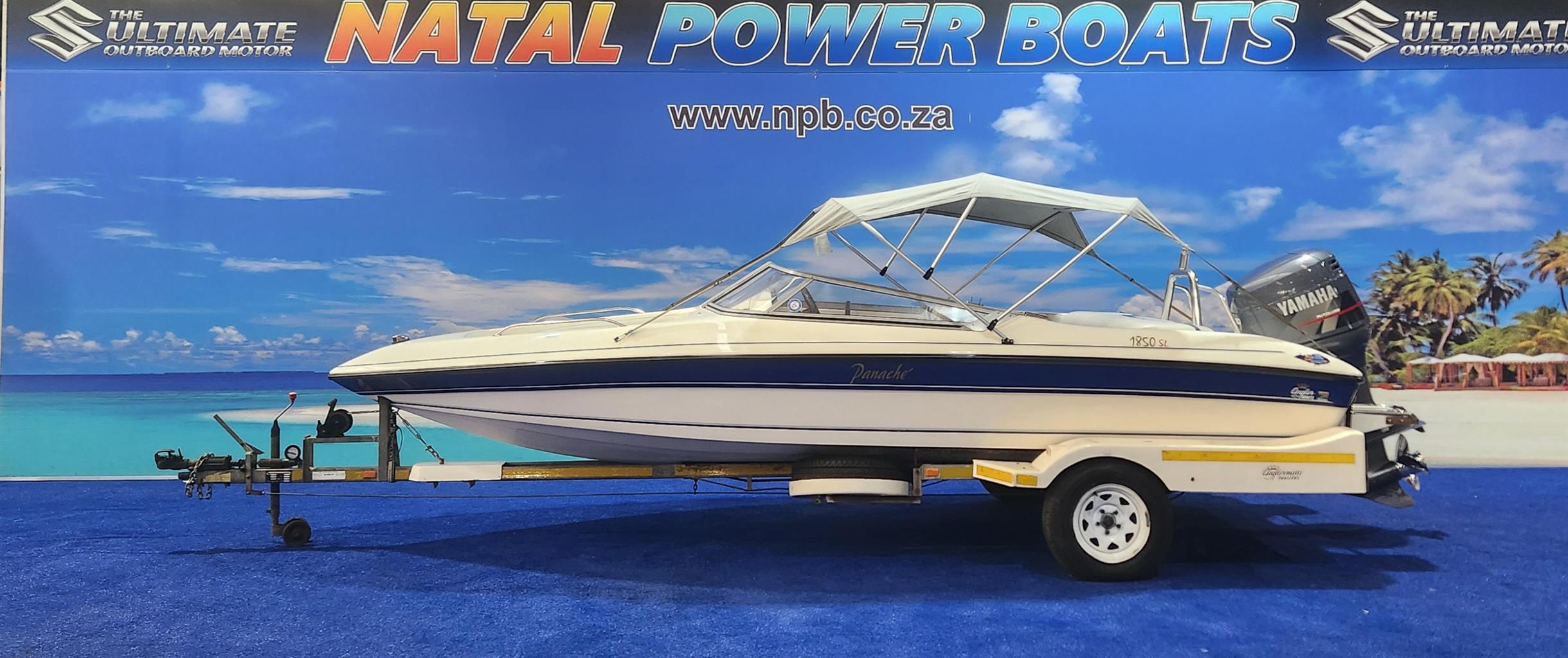 PANACHE 1850 SR ON TRAILER 200 HP YAMAHA V6 2 STROKE