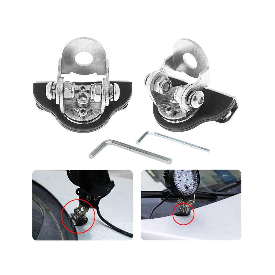 Stainless Steel Hood Mounting Brackets for Pod Lights and Work lamps