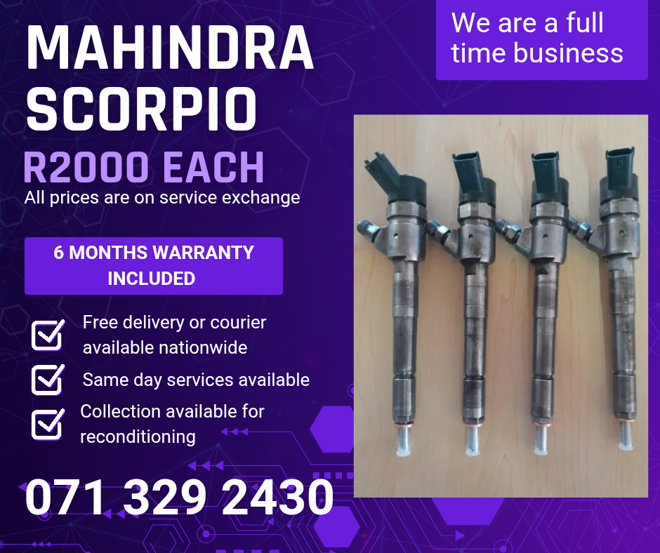 MAHINDRA SCORPIO DIESEL INJECTORS FOR SALE WITH WARRANTY - Private Seller MAHINDRA SCORPIO DIESEL INJECTORS FOR SALE WITH WARRANTY - Private Seller